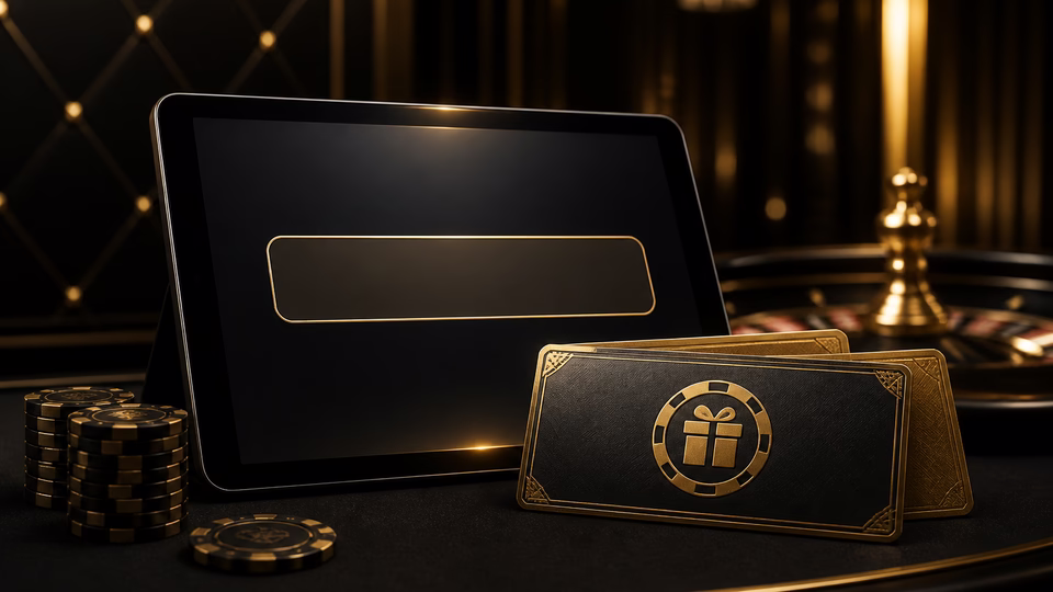 Bonuscode-Eingabe als textfreies Casino-Motiv